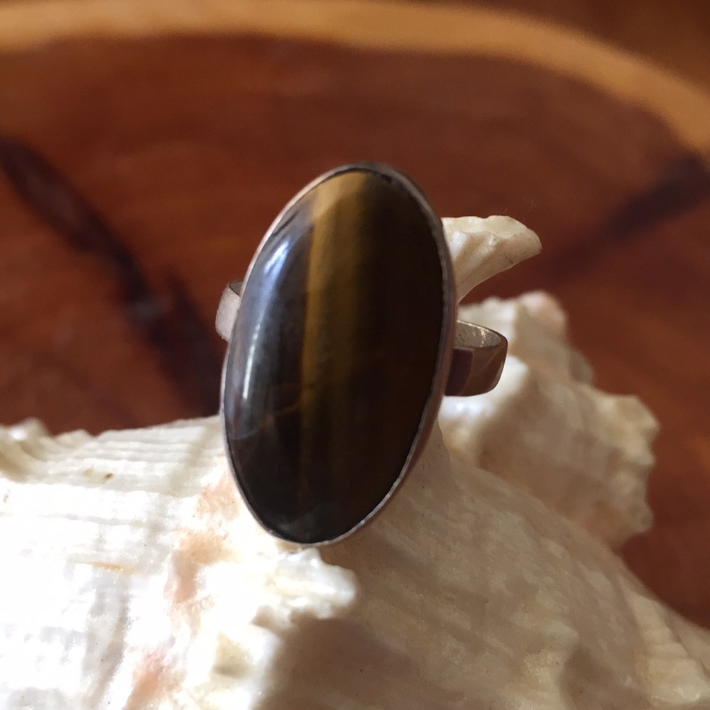 Sterling cats eye ring